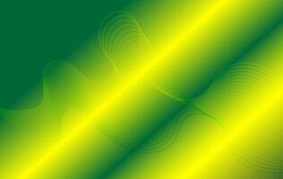 Abstract Wave Lines Green Yellow Gradient vector
