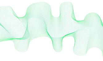 Abstract green wave design on a white background vector