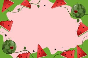 Background watermellon with abstract on it vector