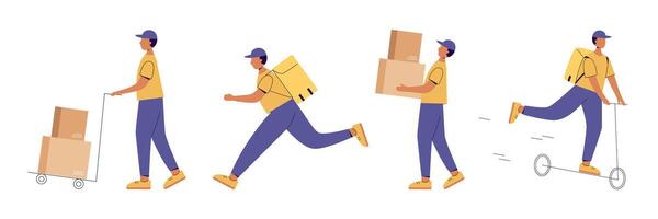 Express delivery service set vector