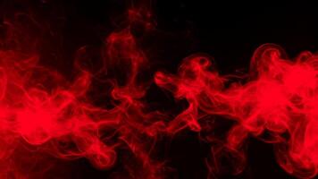 Black background with cool red smoke swirl, bold and intense photo
