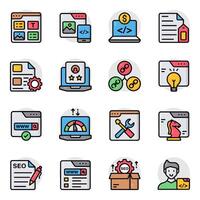 Set of Web Flat Icon vector