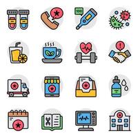 Set of Medical Tools Flat Icons vector