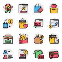 Set of Spending Flat Icons vector