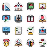 Set of Stationery Flat Icons vector