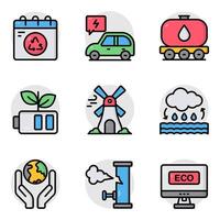 Set of Farming Flat Icons vector