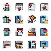 Set of Commerce Flat Icons vector