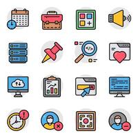 User Interface Flat Icons vector