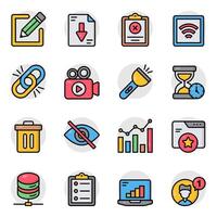 User Experience Flat Icons vector
