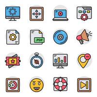 Set of Modern Flat Icons vector