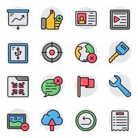 Set of Creative and Editable Flat Icons vector