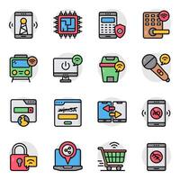 Set of Smart Devices Flat Icons vector