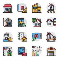 Set of Home Flat Icons vector