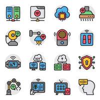 Set of Smart Tools Flat Icons vector