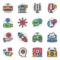 Set of Smart Gadgets Flat Icons vector