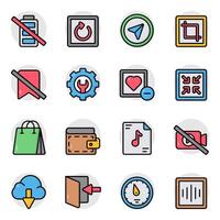 Set of Editable and Trendy Flat Icons vector