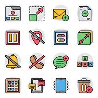 Set of Editable Flat Icons vector