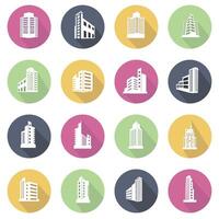 A A new Building Icons Set. Vecto illustration. Simplus series vector