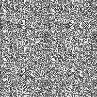 Doodle pattern. Seamless doodle background. vector