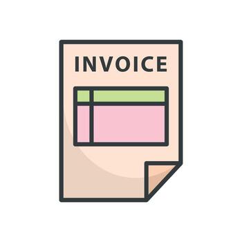 Invoice templates simple and modern icon vector