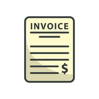 Invoice simple and modern icon concept vector