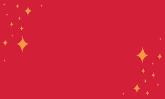 Red background color lines with 2D style yellow star sprinkles. vector