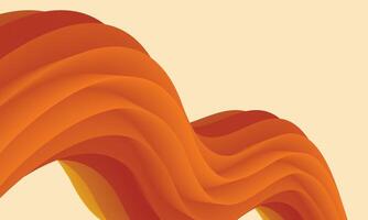 Abstract yellow wavy 3d background. vector