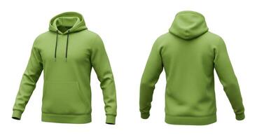 Lime green hoodie with a pouch pocket photo