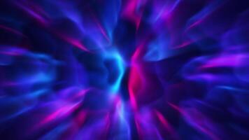 Abstract colorful blurred wavy gradient background in bright neon blue and purple tones. Modern colorful wallpaper. 3D rendering. Seamless loop video