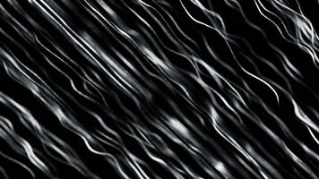 Abstract wave stripes on dark background. Animation of soft curved lines. seamless loop. video