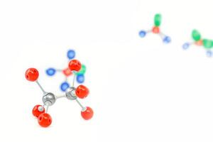 Simulate Shape of covalent molecules on white background.Soft and selective focus. photo