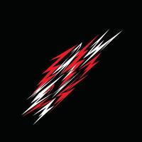 Decal livery design for wrapping racing and rally car bodies. vector