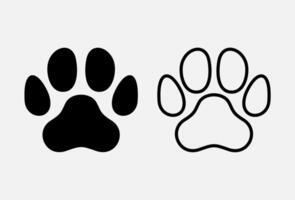 Simple cat footprint icon isolated on white background vector