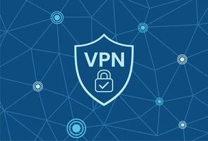 VPN security abstract background with locked padlock symbol vector