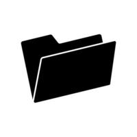 Folder silhouette icon where to put documents vector