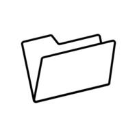 Folder line icon where documents are stored for web and apps vector