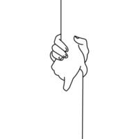 Hands holding each other line icon vector