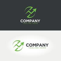Arrow logo design with a growth concept for your business vector