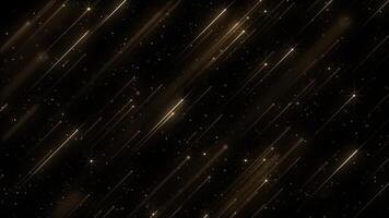 Glitzy motion background with glittering gold particles and glowing golden shooting stars. This luxury glamorous awards ceremony animation is full HD and a seamless loop. video
