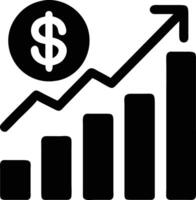 Minimalist Icon of a Financial Growth Chart Representing Economic Success and Data Insights vector