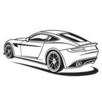 Front View of a High-Performance Sports Car in a Sleek and Dynamic Design vector