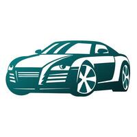Dynamic Front View of a High-Performance Sports Car in Speed-Focused Design vector