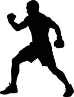 Minimalist Monochrome Illustration of a Male Figure vector