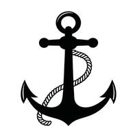 Simple Nautical Anchor Art for Navy and Sailor Themed Projects vector