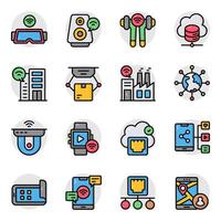 Set of Internet of Things Flat Icons vector