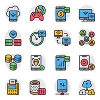 Set of Smart Instruments Flat Icons vector