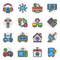 Set of Iot Flat Icons vector