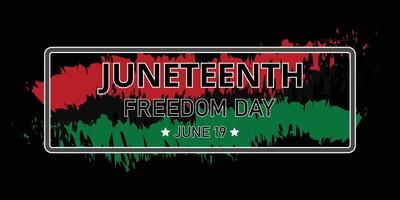 Powerful graphic design celebrating Juneteenth Freedom Day and honoring African American freedom and history vector