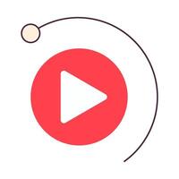 A creatively designed multimedia play button icon that boosts user interaction in digital spaces vector