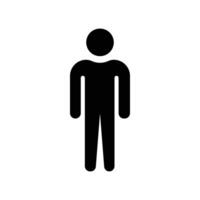 Simple male user icon silhouette for profile or account symbol vector